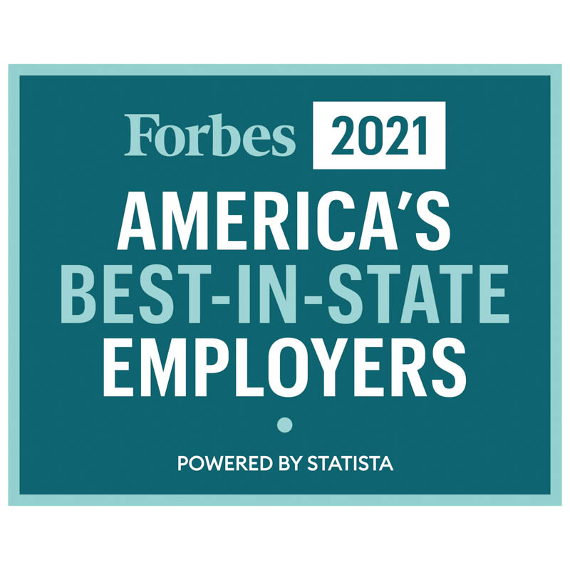 Forbes’ America’s Best-in-State Employers Award Badge
